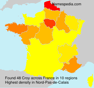Surname Croy in France Surname Croy in France