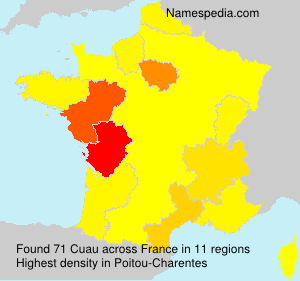 Surname Cuau in France Surname Cuau in France