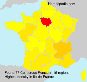 Surname Cui in France Surname Cui in France