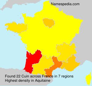 Surname Cuin in France Surname Cuin in France