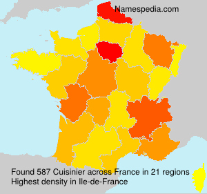 Surname Cuisinier in France Surname Cuisinier in France