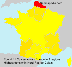 Surname Cuisse in France Surname Cuisse in France