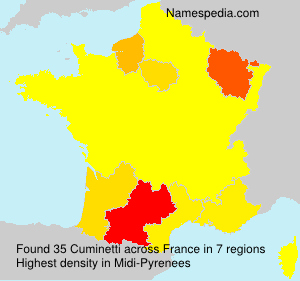Surname Cuminetti in France Surname Cuminetti in France