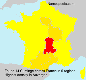 Surname Cuminge in France Surname Cuminge in France
