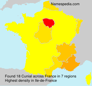 Surname Cunial in France Surname Cunial in France
