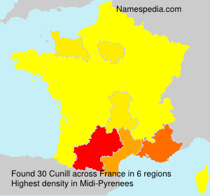 Surname Cunill in France Surname Cunill in France