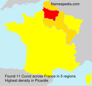 Surname Cunot in France Surname Cunot in France