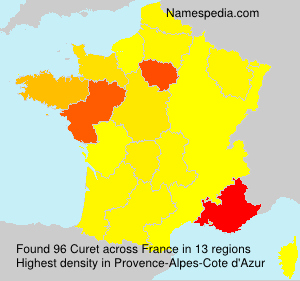Surname Curet in France Surname Curet in France