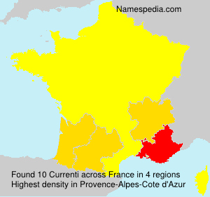 Surname Currenti in France Surname Currenti in France