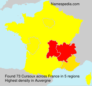 Surname Cursoux in France Surname Cursoux in France