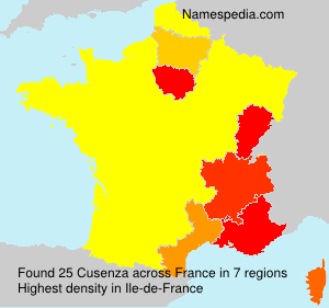 Surname Cusenza in France