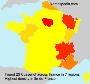 Surname Cussenot in France Surname Cussenot in France