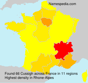 Surname Cussigh in France