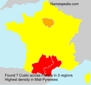 Surname Custo in France Surname Custo in France