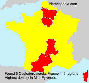 Surname Custodero in France Surname Custodero in France