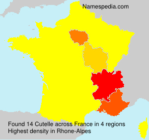 Surname Cutelle in France Surname Cutelle in France