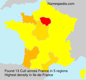Surname Cuti in France Surname Cuti in France