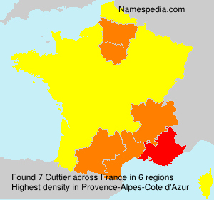 Surname Cuttier in France Surname Cuttier in France