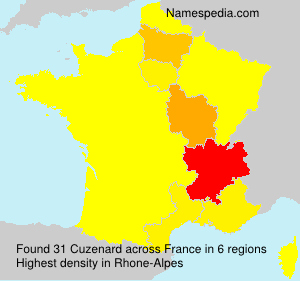 Surname Cuzenard in France Surname Cuzenard in France