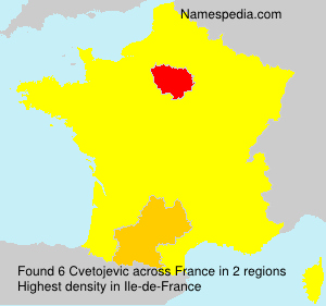 Surname Cvetojevic in France Surname Cvetojevic in France