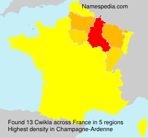 Surname Cwikla in France Surname Cwikla in France