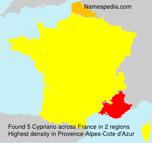 Surname Cypriano in France
