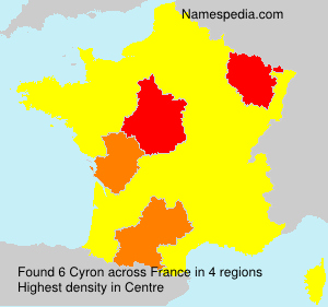 Surname Cyron in France Surname Cyron in France