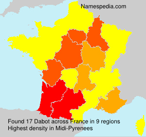 Surname Dabot in France Surname Dabot in France