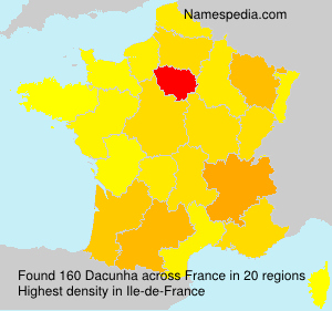 Surname Dacunha in France Surname Dacunha in France
