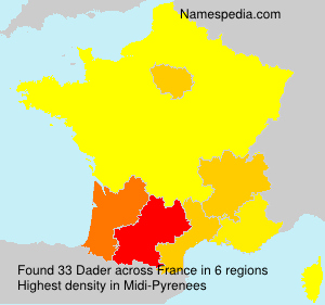 Surname Dader in France Surname Dader in France