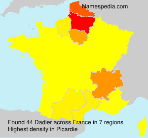 Surname Dadier in France Surname Dadier in France