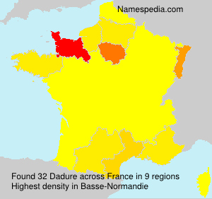 Surname Dadure in France Surname Dadure in France