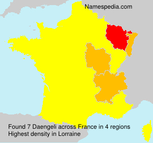 Surname Daengeli in France Surname Daengeli in France