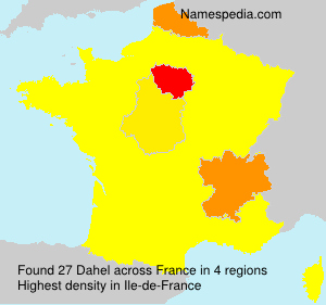 Surname Dahel in France Surname Dahel in France