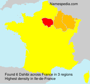 Surname Dahibi in France Surname Dahibi in France