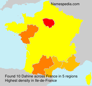 Surname Dahine in France Surname Dahine in France