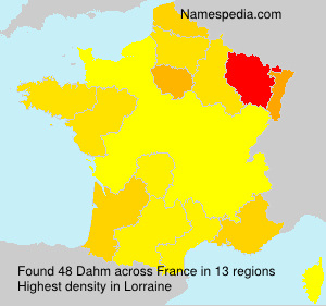 Surname Dahm in France Surname Dahm in France