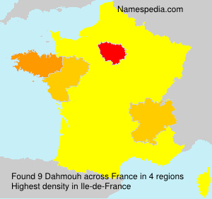 Surname Dahmouh in France Surname Dahmouh in France