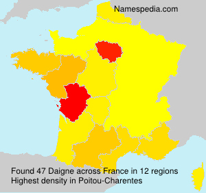 Surname Daigne in France Surname Daigne in France