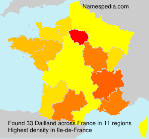 Surname Dailland in France Surname Dailland in France