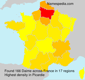 Surname Daime in France Surname Daime in France