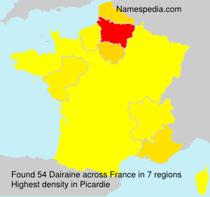 Surname Dairaine in France Surname Dairaine in France