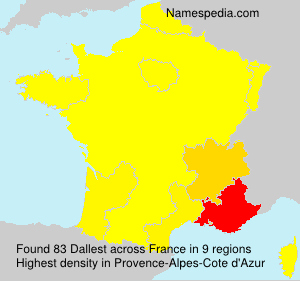 Surname Dallest in France Surname Dallest in France