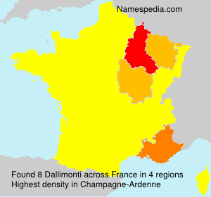 Surname Dallimonti in France Surname Dallimonti in France