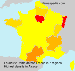 Surname Dama in France Surname Dama in France