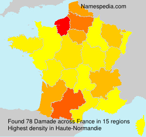 Surname Damade in France Surname Damade in France