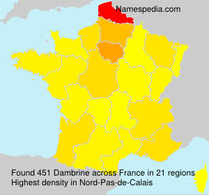 Surname Dambrine in France Surname Dambrine in France