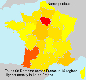 Surname Dameme in France Surname Dameme in France