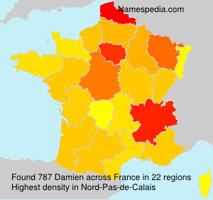 Surname Damien in France Surname Damien in France
