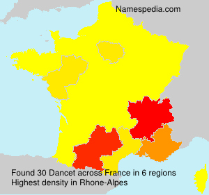 Surname Dancet in France Surname Dancet in France
